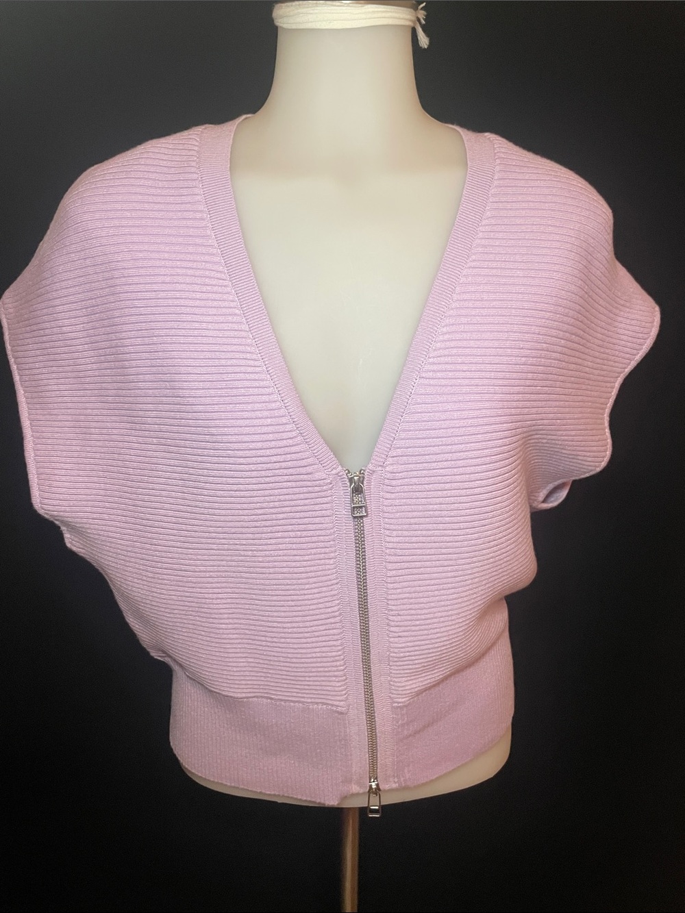 Lilac knit sweater vest
